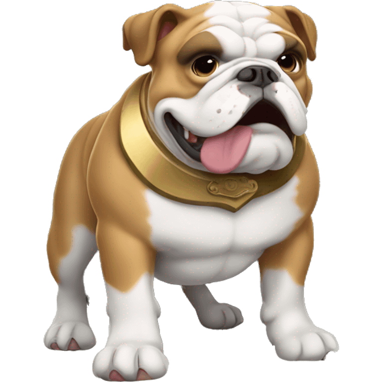 english bulldog with a shield emoji