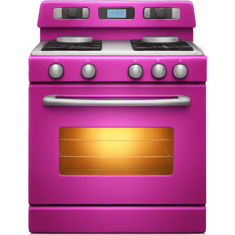 Realistic magenta oven isolated. emoji