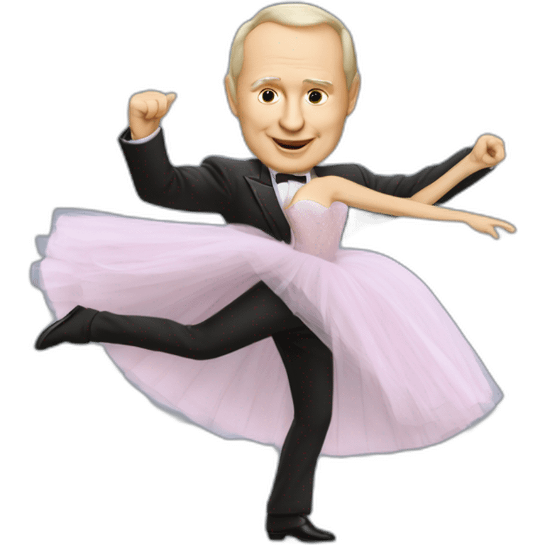 Vladimir poutine qui porte un tutu de danse emoji