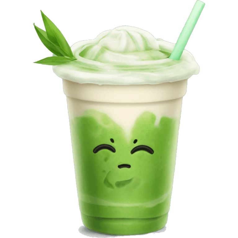 Iced Matcha latte  emoji