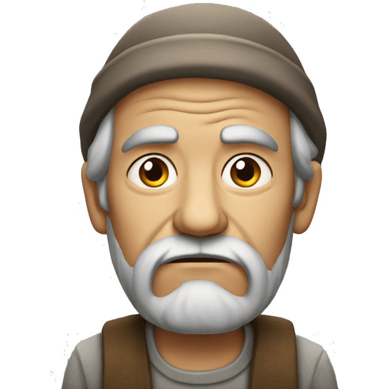 Frowning hobo emoji