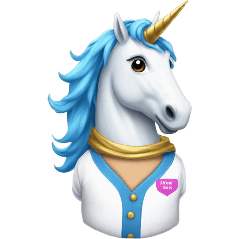 a unicorn with a shirt that says radesome on it emoji