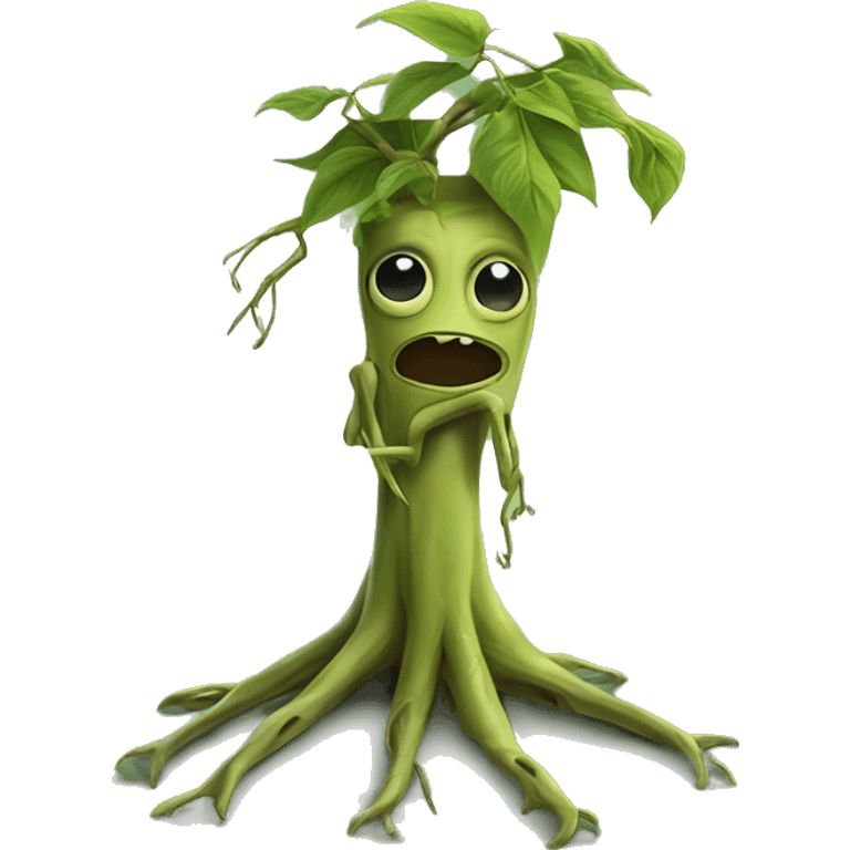 bowtruckle: Small, tree-guardian creatures resembling sticks with eyes, knownb for their attachment to particular trees and wood. emoji