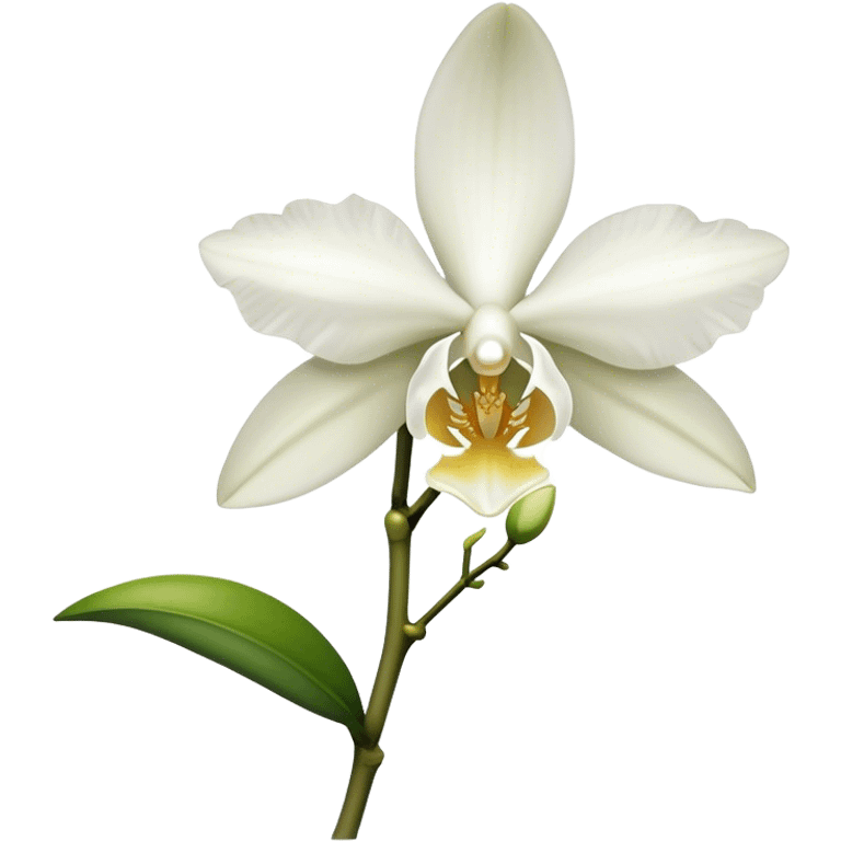 single white Dendrobium Orchid stem emoji