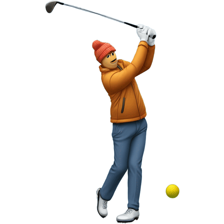 Golfing on ice emoji