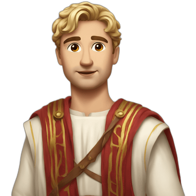 Paul Mescal handsome wearing roman clothes realistic emoji