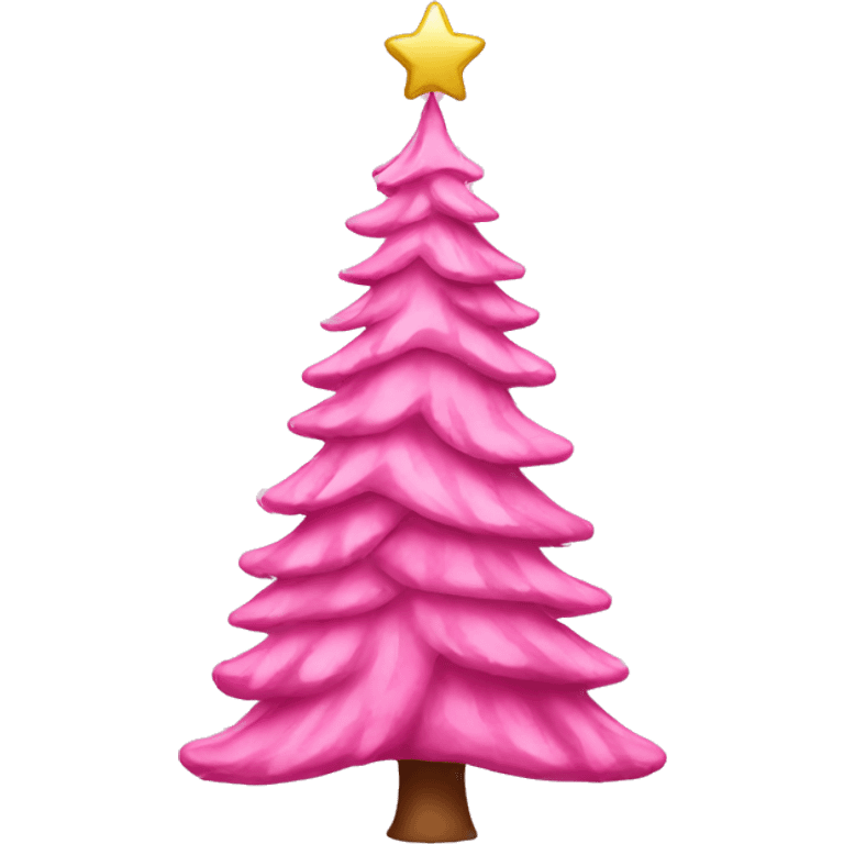 Pink christmas tree emoji