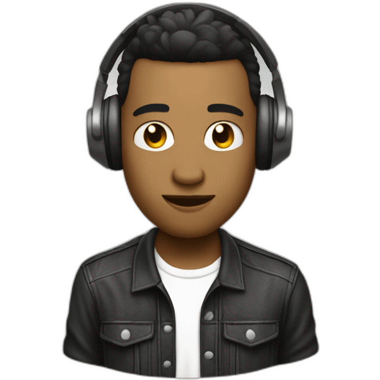 Dj morocho pelo blanco sin anteojos  emoji