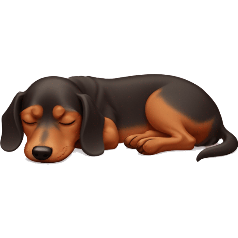 Sleeping dachshund  emoji