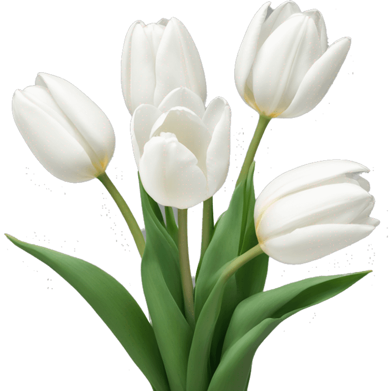 White tulips emoji