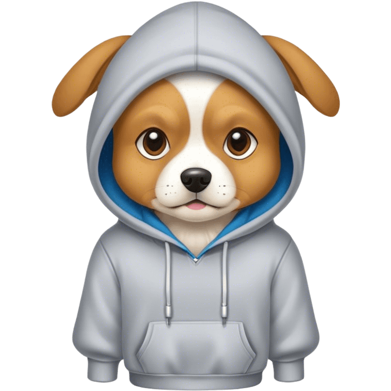 Dog wearing a hoodie emoji