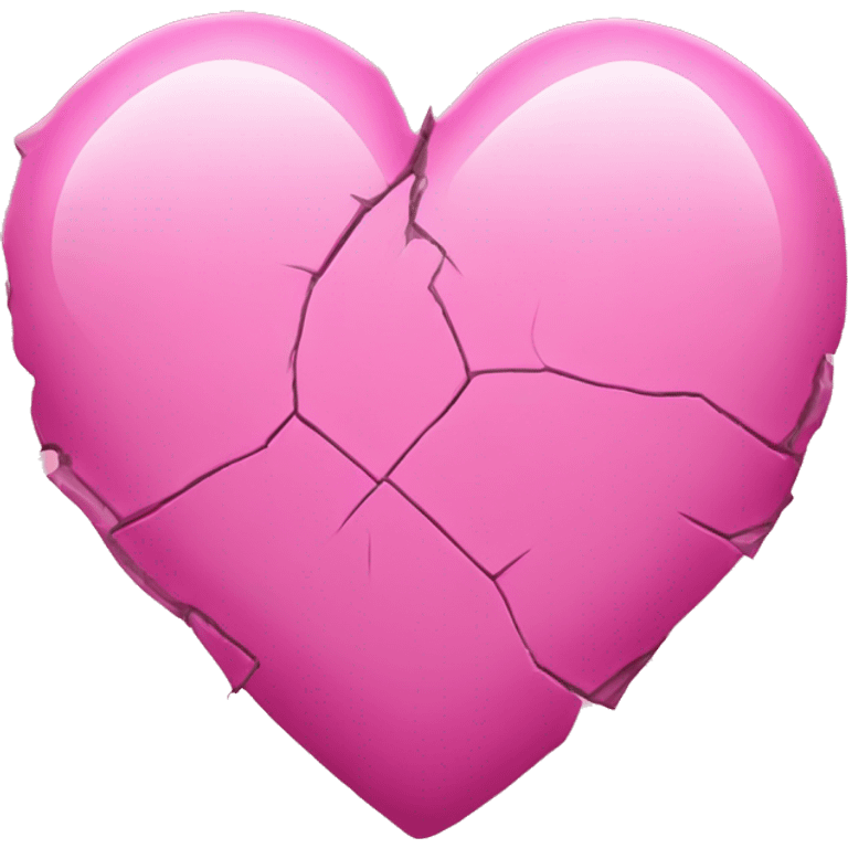 Pink heart cracked  emoji