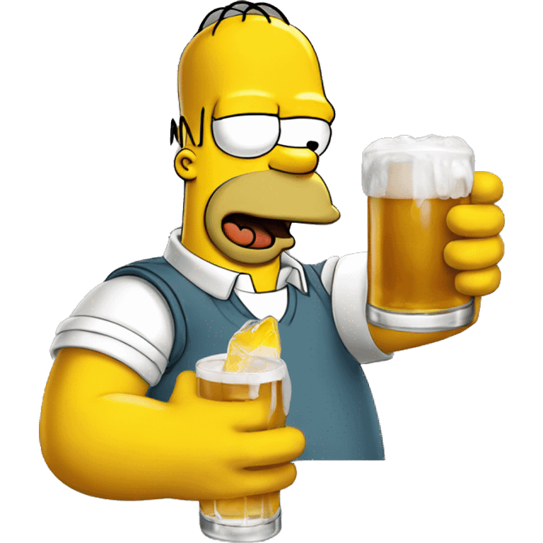 Homer simpson drink a bbeer emoji