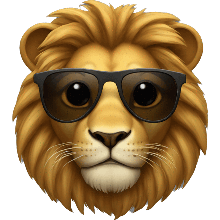 Lion with sunglasses emoji