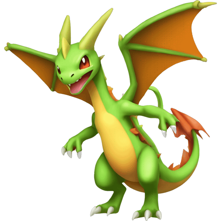 Metallic Flygon-Charizard full body emoji