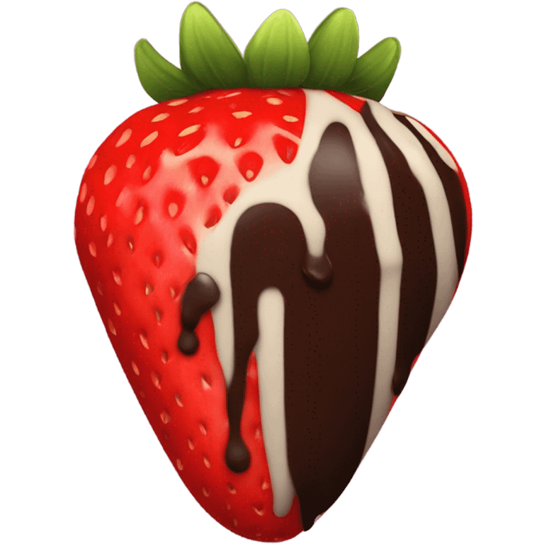 Strawberry with chocolate  emoji