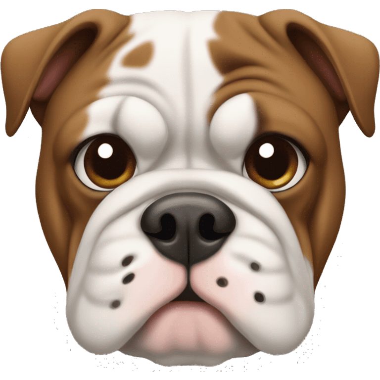 A bulldog brown and white emoji