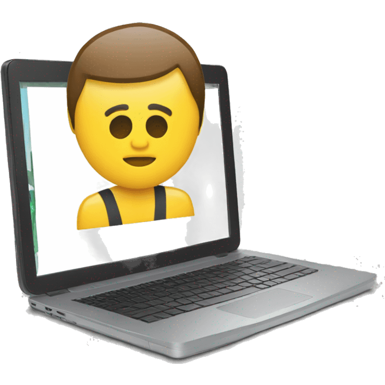 laptop with dashboard power bi emoji