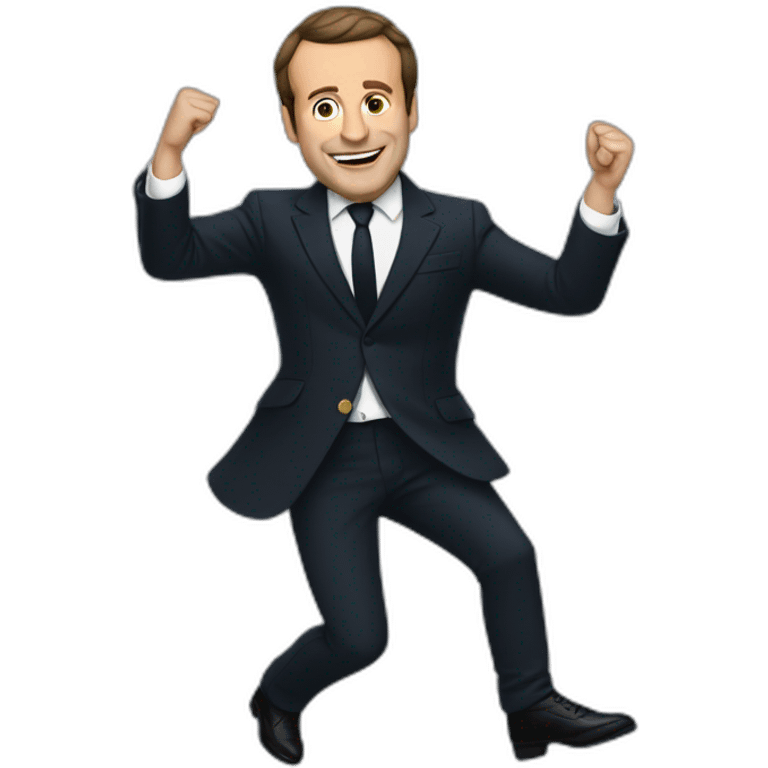 Macron dancing macarena emoji