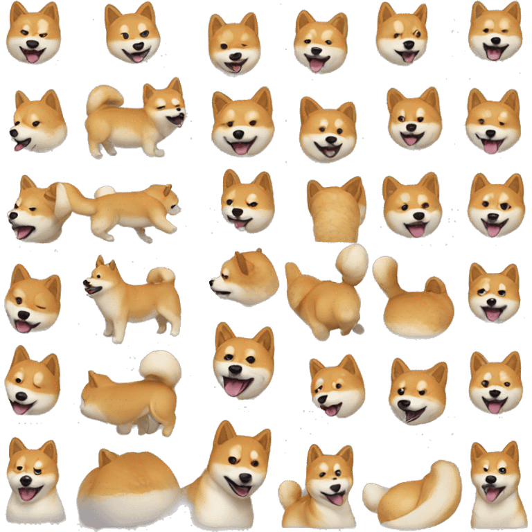 cute spin emoji for shiba dog, it should rotate emoji