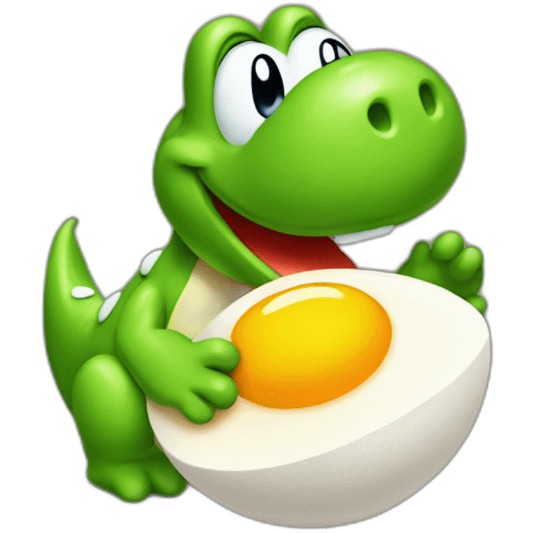 yoshi eating egg emoji