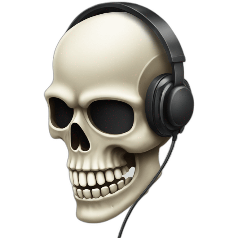 Military Skeleton mask with a long black mask underneath it and headset with a microphone emoji