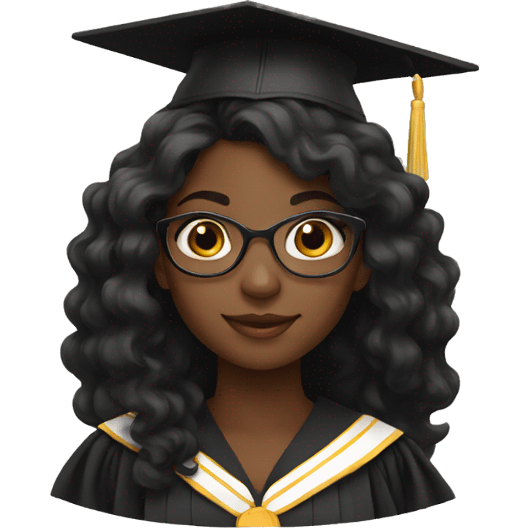 black girl graduated emoji