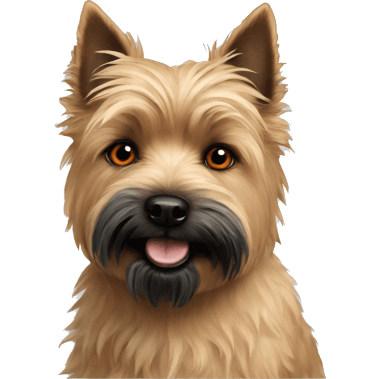 Red cairn terrier with black eyes emoji