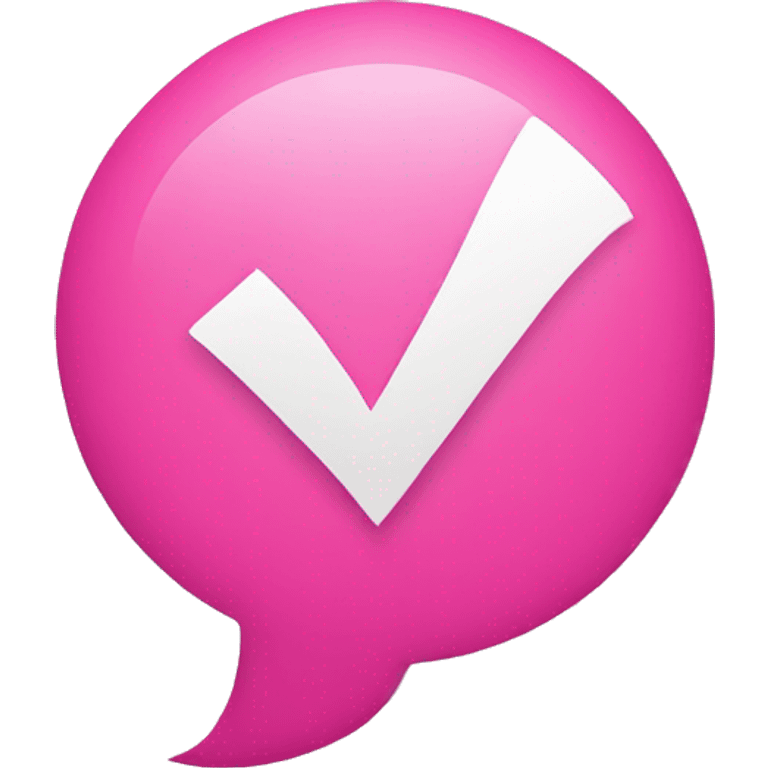 pink checkmark emoji