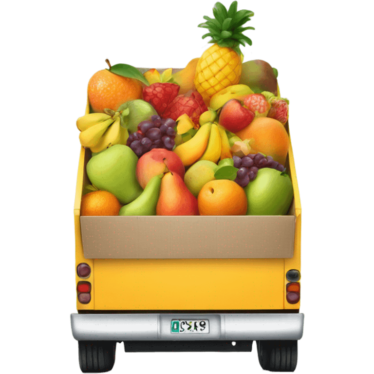 Delivery truck full of fruit emoji