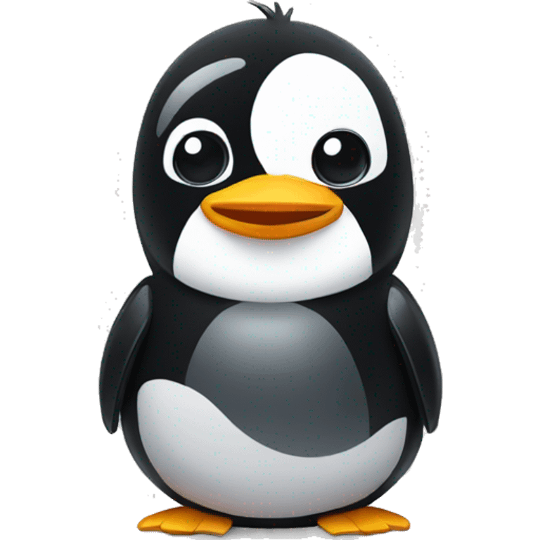 Pinguim e termómetro  emoji