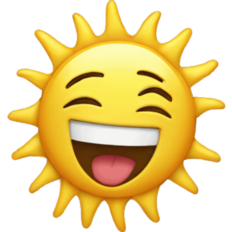 A happy sun emoji emoji