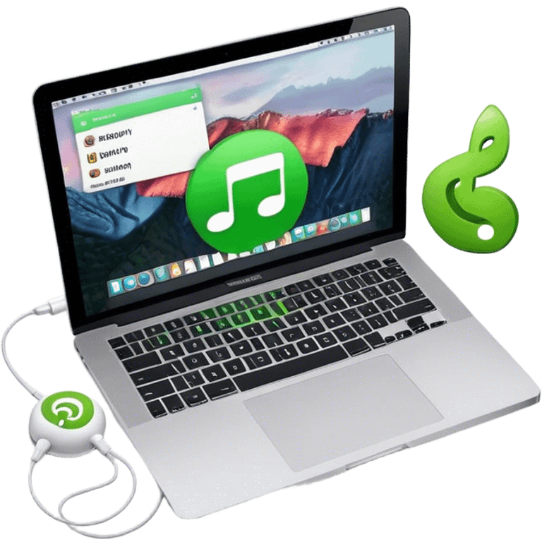 MacBook Pro playing Spotify  emoji