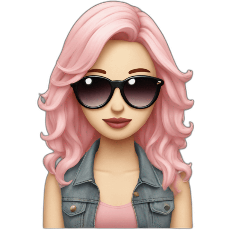 rosé de blakpink rock style emoji