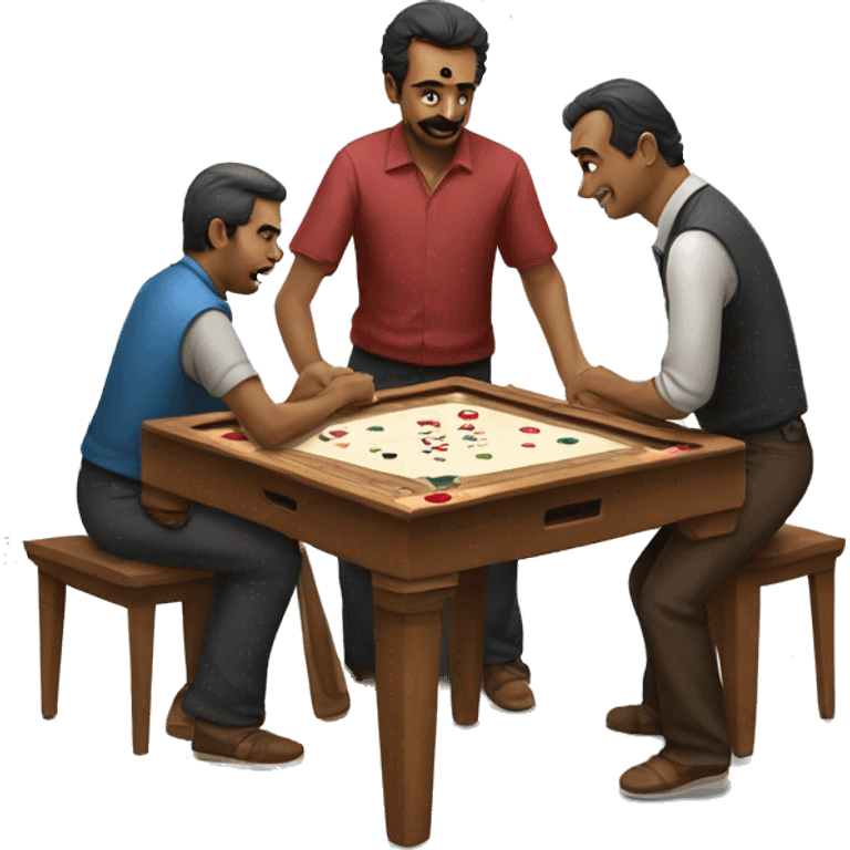 two man playing carrom emoji