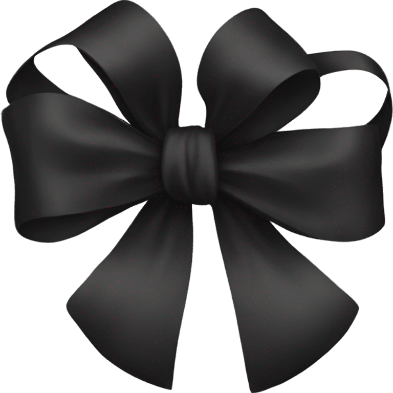 A black bow emoji