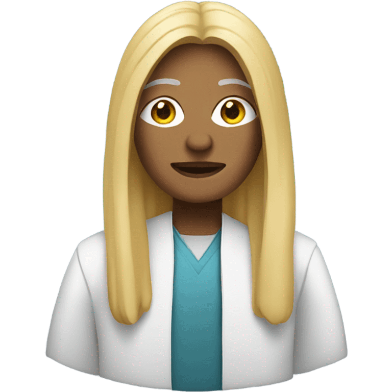 psychologist with robe and long blonde hair emoji