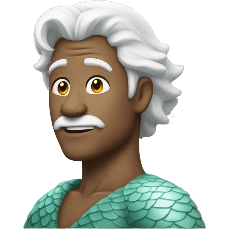 a merman with white hair emoji