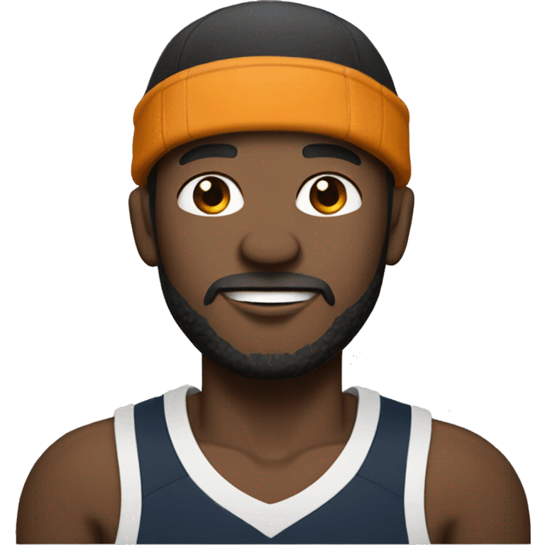 light bearded man with flat rimmed basketball cap. He has white skin tone. emoji