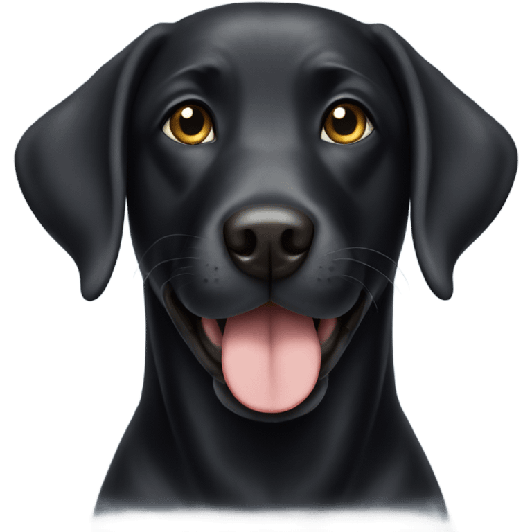 happy black labrador emoji