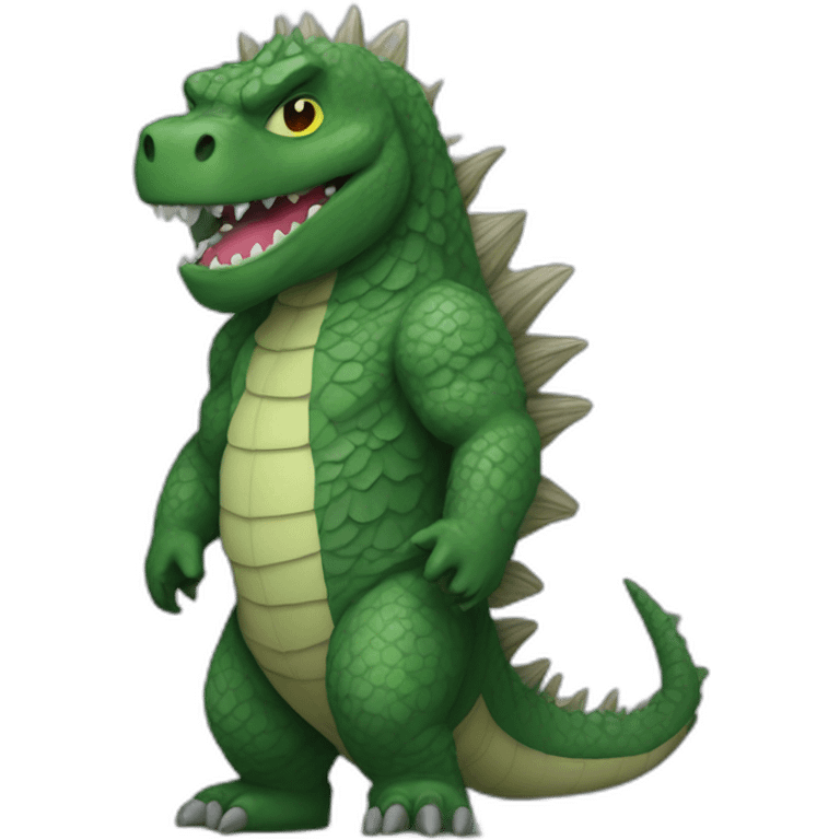 Godzilla dressed in a little outfit emoji