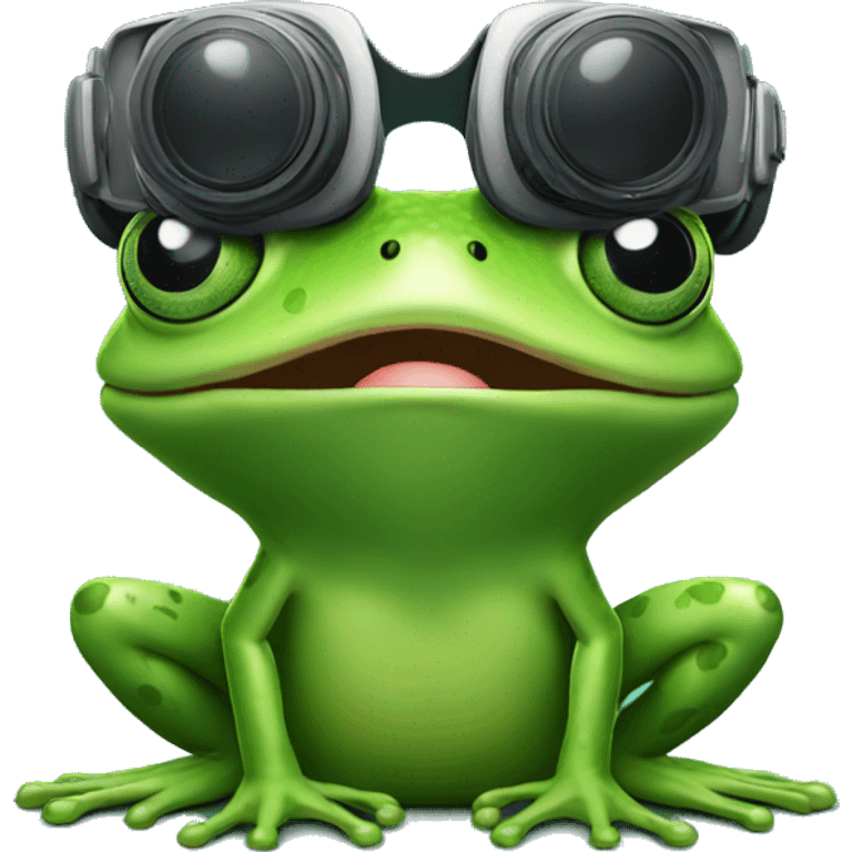 Frog with vr emoji