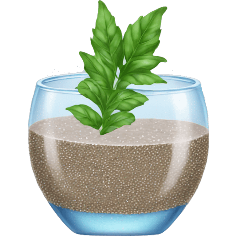 Water with chia seeds emoji