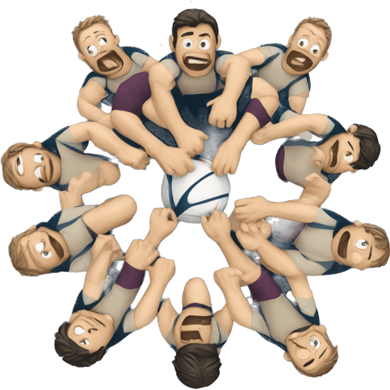 Rugby scrum emoji