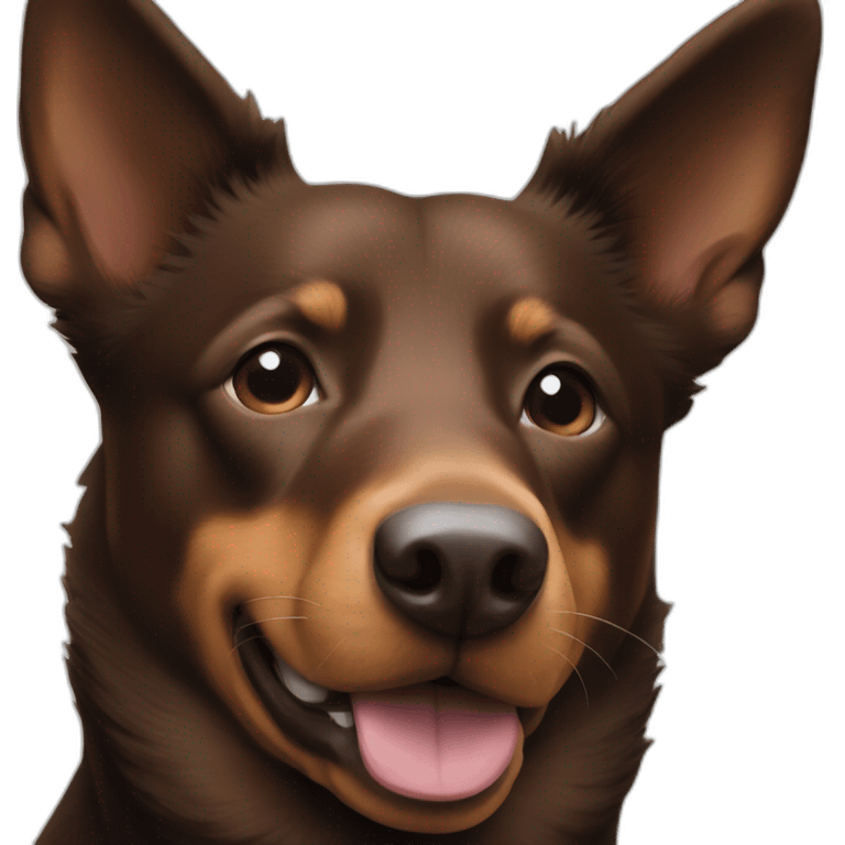 Australian kelpie solid brown emoji