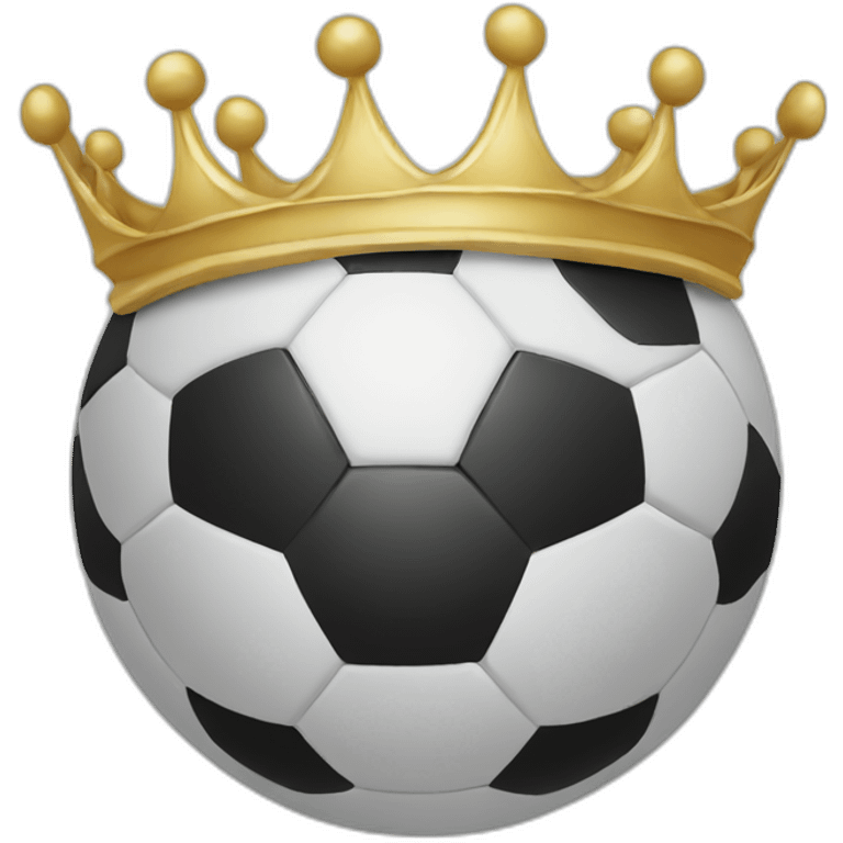 Soccer ball with crown emoji