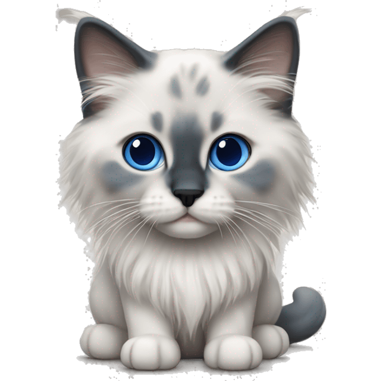 blue point ragdoll kitten emoji