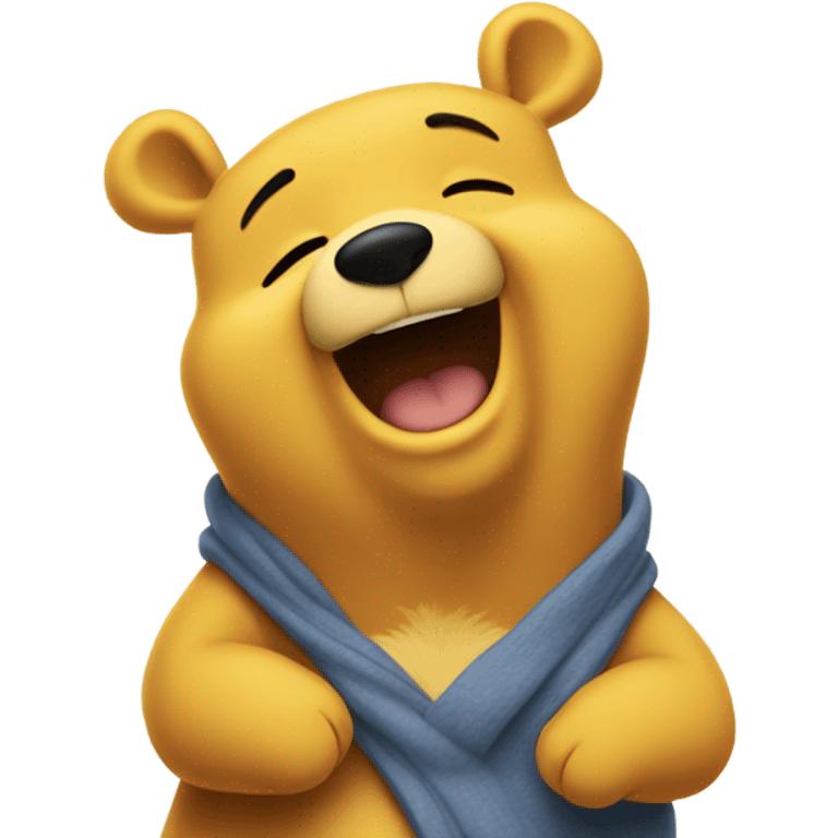 Pooh bear giving hug emoji