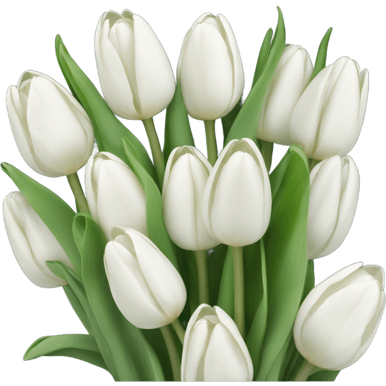 white tulip bouquet  emoji