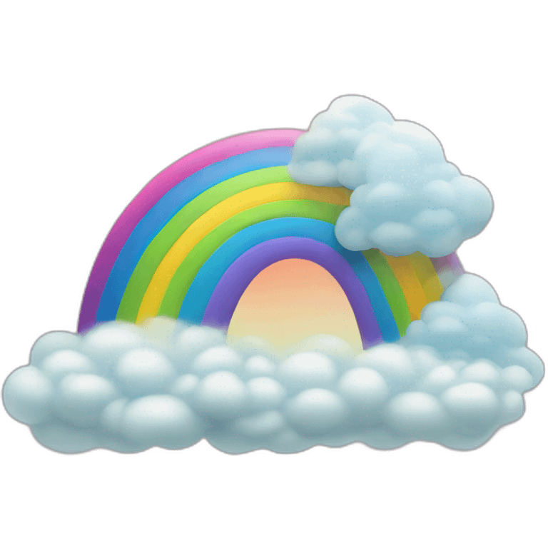 Rainbow coming out of cloud emoji